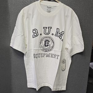 B.U.M. Equipment White Men's Short Sleeve Tee